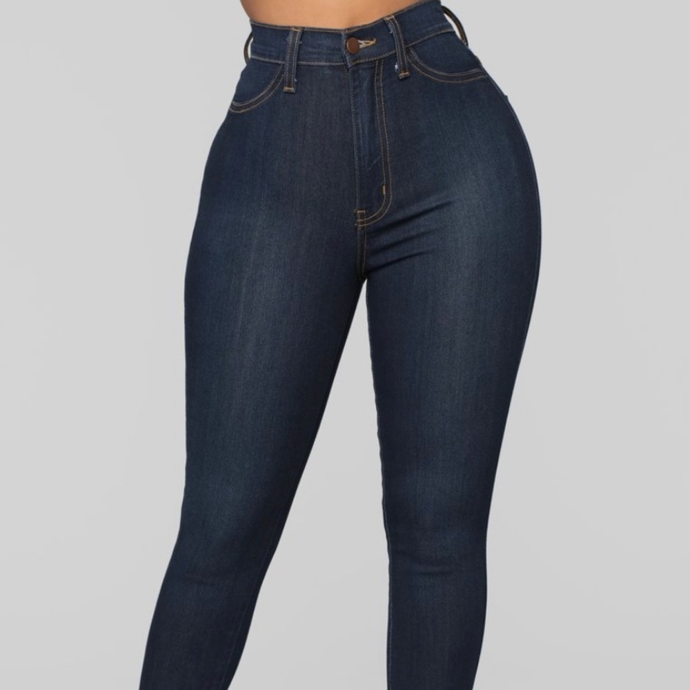 Dark wash Fashion nova high waisted Jeans